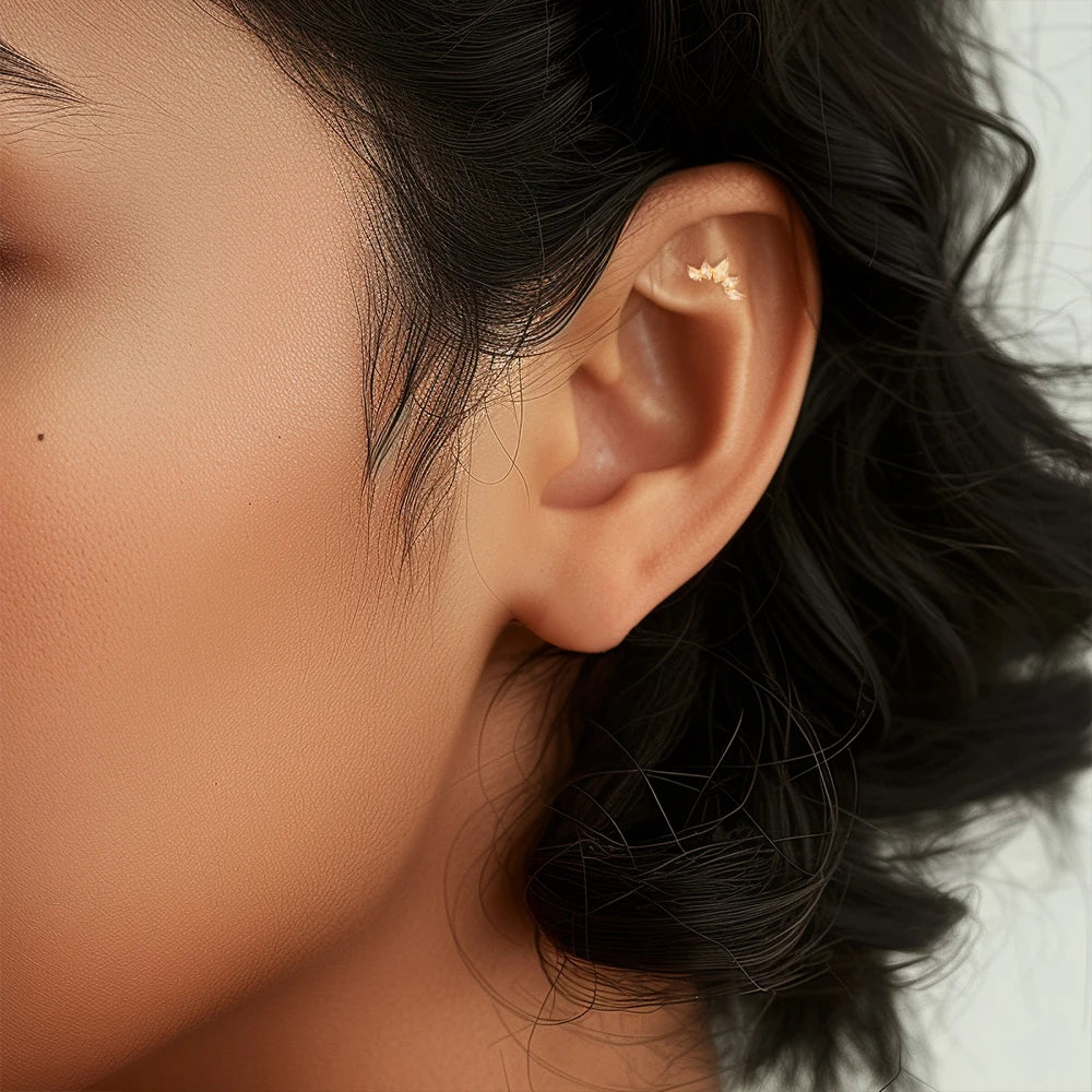 Heart Round Ball Flat Helix Piercing Earring 925 Sterling Silver Ear Studs Geometric Zircon Exquisite Trinket Studs Aretes