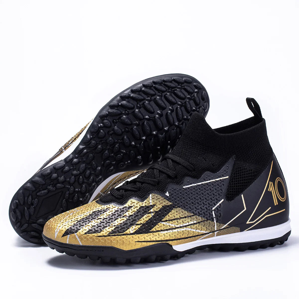 Limited high-top soccer boots FG spikes and TF broken nails Unisex style are available in 3 colors football boots sneakers