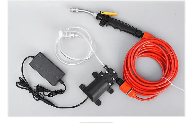 Lavadora de Carros 12V Pistola de Lavagem Bomba Limpador de Alta Pressão Cuidados Automotivos Máquina de Lavar Portátil Dispositivo Elétrico de Limpeza Automotiva