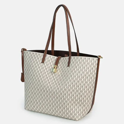 CH Elegante Luxo Leve Prática Com Bolsas Cor Pura Simples Grande Capacidade Casual Resistente Marca Bolsa Feminina Bolsa de Ombro