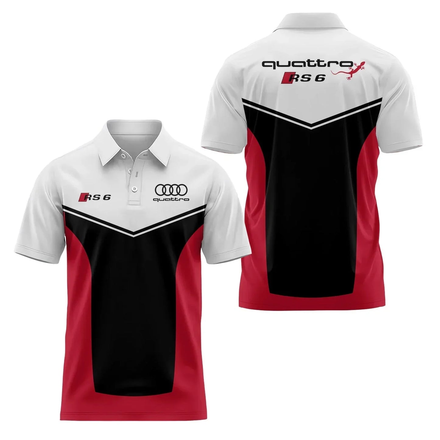 3D Printed Short-Sleeved Polo Shirt Casual High-Quality Sports Fashion T-Shirt with Collar