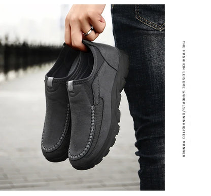 Sapatos Casuais Masculinos Respiráveis Mocassins Tênis Moda Confortável Plano Feito à Mão Retrô Lazer Mocassins Sapatos Masculinos