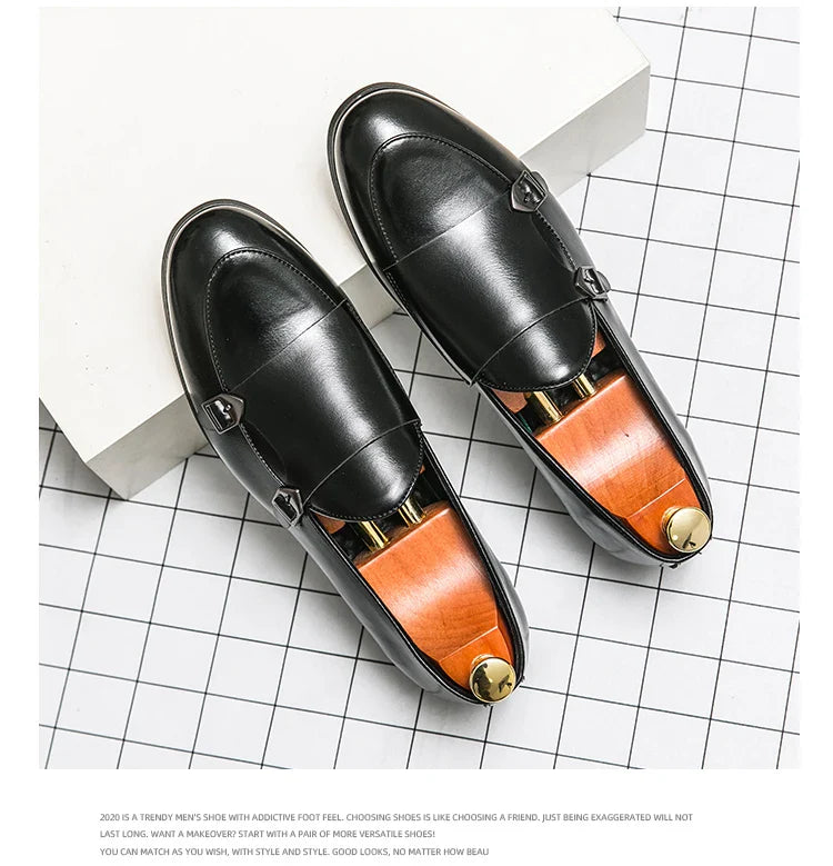 Men's Dress Shoes Trend Formal Leather Shoes For Men Classic Office Social Party Leather Loafers Male Casual Business Shoes Man