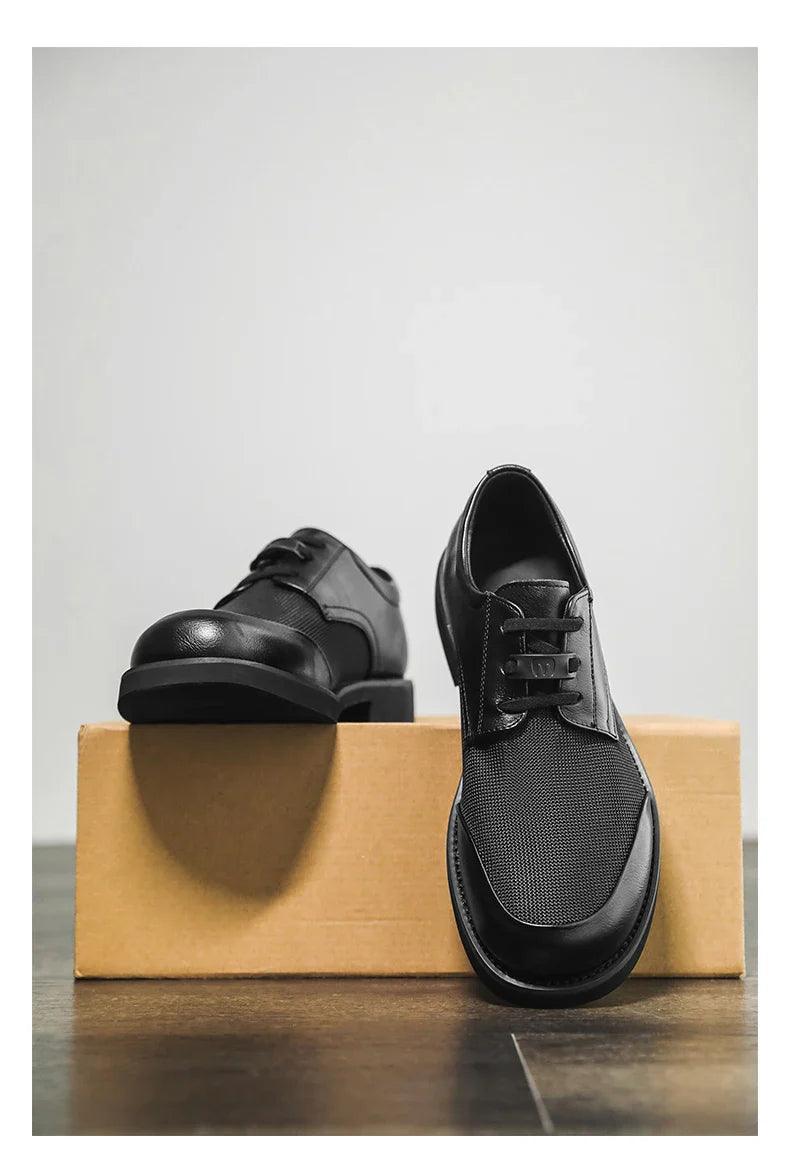 Summer New Leather Shoes Men's Business Hollow Holes Soft Bottom Men's Sandals Formal Wear Breathable Office Dress Shoes for Men