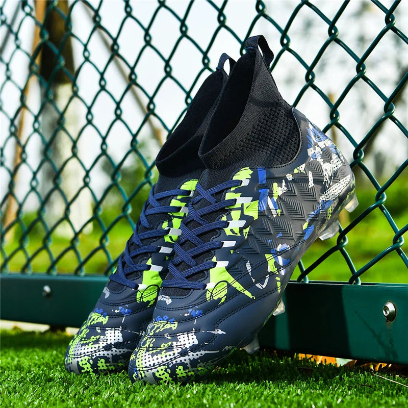 Double Star 2026 New High-Top Soccer Shoes, AG Long Studs, for Teens, Primary School Students, Adults & Kids, Professional Match
