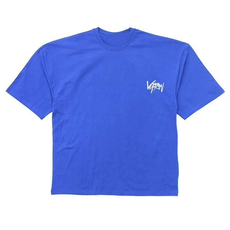 NEW Round Collar  sports T Shirt Oversize Cotton Summer Tee Training running shirt Man Streetwear Half Sleeve men T-shirt