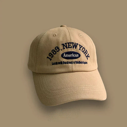 Embroidery 1989 New York Baseball Hats Washed Cotton Cap for Men Women Adjustable Snapback Caps Baseball Cap Letter Dad Hat Hot
