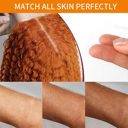 30Inch Orange Ginger Water Wave Lace Front Wigs 13x4 13x6 #350 Colored Wigs Brazilian Human Hair Deep Wave Curly Wigs 260Density