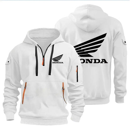 Men's Clothing Hoody Hoodie Motorcycle Jacket Honda Wing Logo Print Sweatshirt Pullover Trendy Biker Jacket Autumn and winter