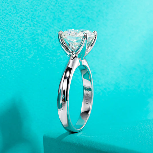3.5ct D Color Cushion Cut Moissanite Engagement Wedding Ring 925 Sterling Silver Rings For Women Jewelry Wholesale