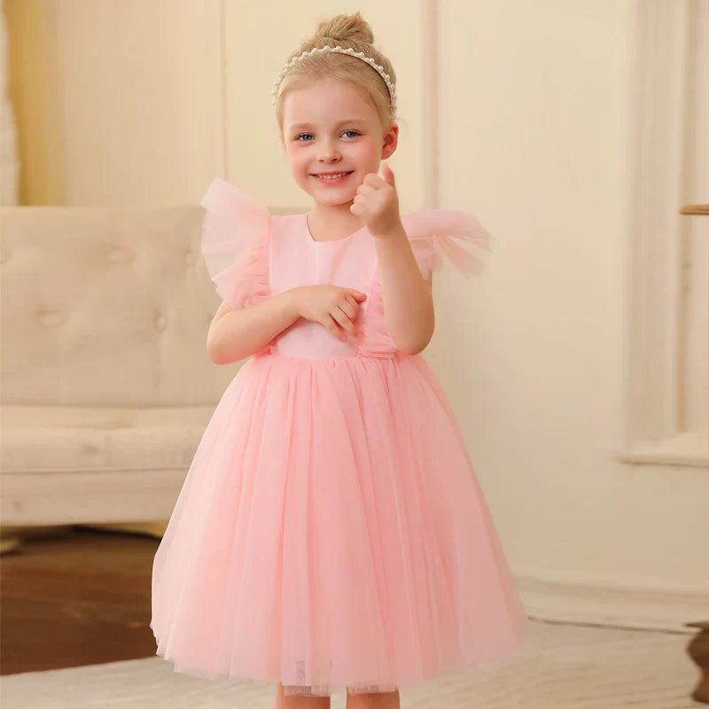 3-10 Girls Sleeveless Dress Children Simple Princess Dress Girls Summer Short Dress Event Performance Birthday Party Dresses