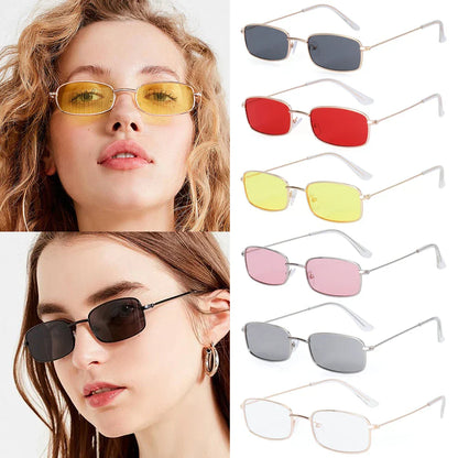 Summer Retro Small Oval Sunglasses Ladies Vintage Shades Cat Eye Sun Glasses Men Women Rectangular Eyeglasses Protection 400UV
