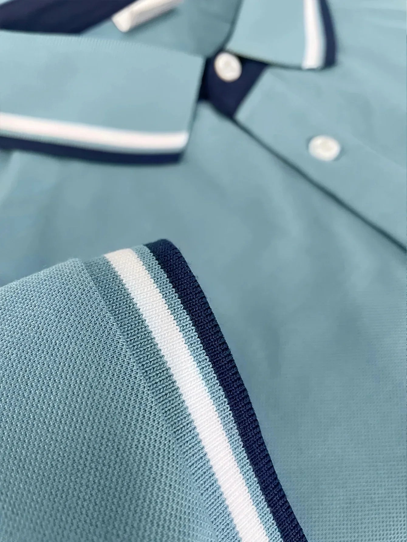 2pcs Men's Short-Sleeve Shirts with Contrast Collars - Lightweight Polyester, Pastel Blue & Pink, Turn- Collar, Button Closure,