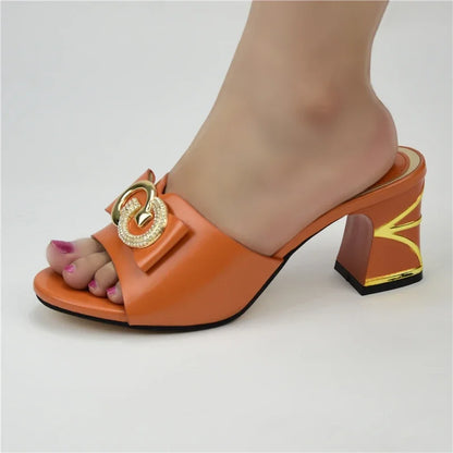 Ladies Sandals with Heels Summer High Heeled Shoes for Women Italian Women Wedding Shoes Decorated with Rhinestone