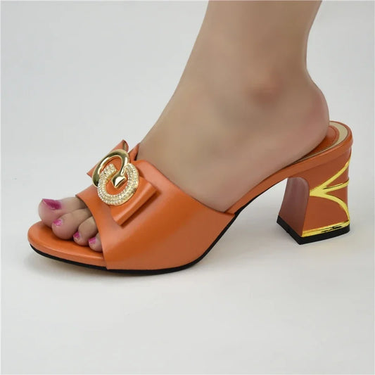 Ladies Sandals with Heels Summer High Heeled Shoes for Women Italian Women Wedding Shoes Decorated with Rhinestone