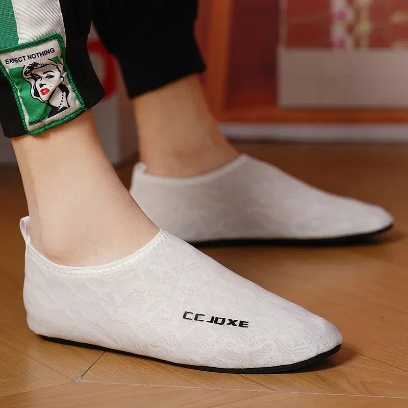 Men's Shoes Breathable Thin Bottom Light Driving Loafers Casual Socks Shoes Men Slippers Comfortable Walking Mens Shoes