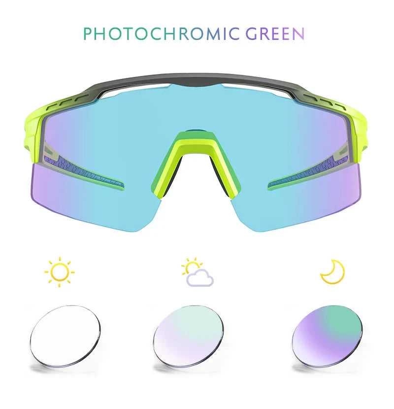 Photochromic Sunglasses UV400 Bike Bicycle Glasses Men's Blue Sports Woman Cycling Eyewear Outdoor MTB Glasses Bike Goggles