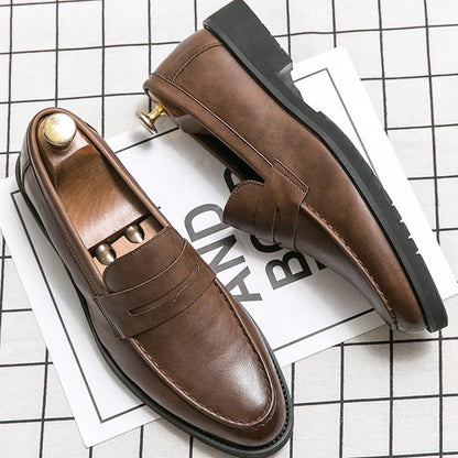 Classic Men's Dress Shoes Office Formal Leather Shoes High Quality Brogues Casual Business Shoes For Men Social Party Loafers