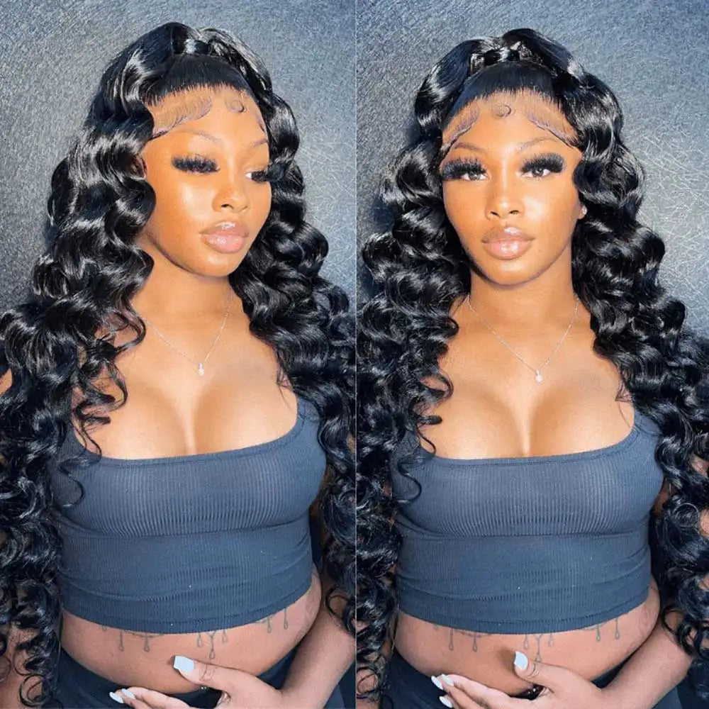 40 Inch HD Loose Deep Wave 13x6 Lace Front Human Hair Wigs Brazilian Curly Water Wavy 13x4 Lace Deep Wave Frontal Wigs For Women