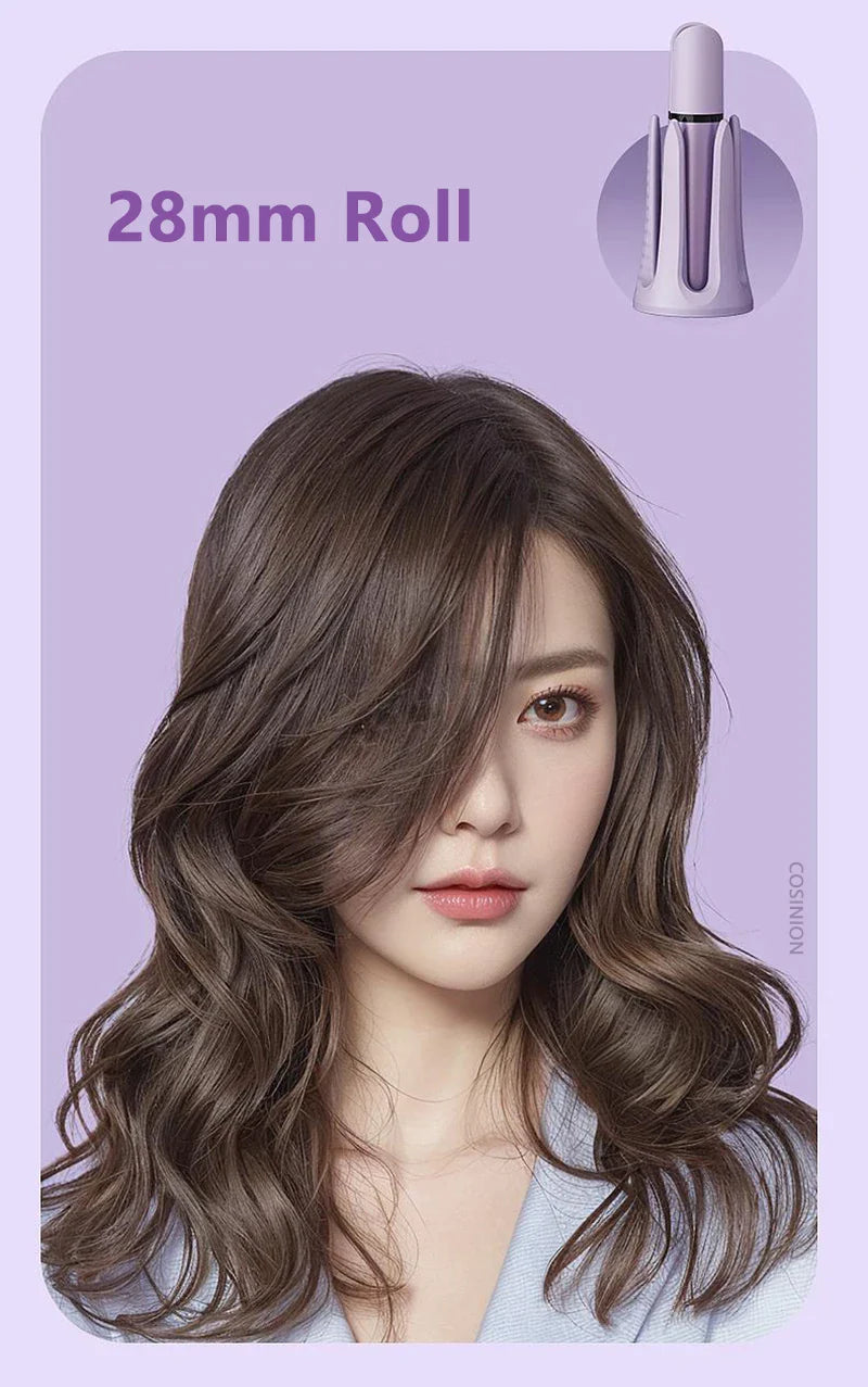 3 IN 1 Negative Ions 28mm & 32mm Roll Automatic Hair Curler Heating Straight Hair Comb Electric Ceramic Curling Iron Hair Stick