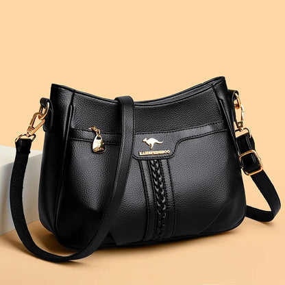 Genuine High Quality Soft Leather Women's Handbag Trend Designer Female Crossbody Bag Casual Shoulder Messenger Handbags 2024