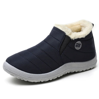 Men's Boots Slip On Winter Shoes For Men Ankle Boots Winter Booties For Men Fur Shoes Waterproof Snow Boots Warm Casual Botas