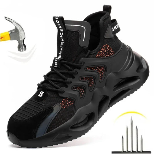 Work Sneakers Men Indestructible Safety Shoes Men Steel Toe Shoes Work Boots Men Puncture Proof Industrial Boots High Quality