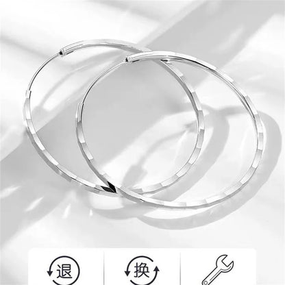 Senlissi - New Fashion 18K Gold Plated Hoop Earrings For Women 925 Sterling Silver Earring Cерьги Kольца Jewelry Girlfriend Gift