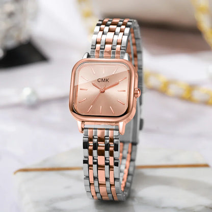 Fashion Square Women Watches Simple Ladies Quartz Wristwatch Reloj Mujer（Without Box）
