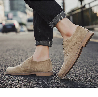 Sapatos Masculinos Derby de Luxo, Sapatos de Couro de Camurça de Alta Qualidade para Homens, Sapatos Casuais de Negócios, Sapatos de Amarrar Masculinos para Festas e Casamentos, Tamanho Grande