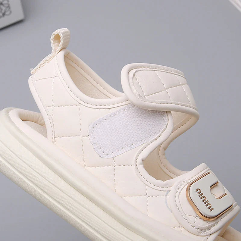 Children Summer Sandals Baby Anti-slip Wearable Summer Shoes Girls Solid Color Hook Sandals Boys Breathable Beach Sandals