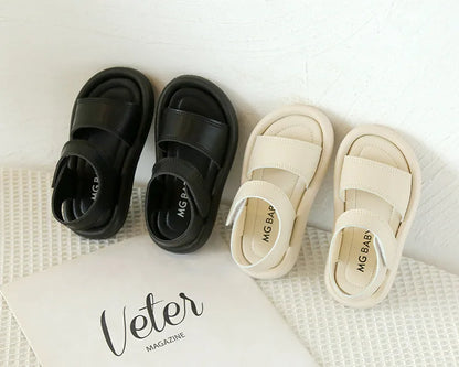 New Children Summer Sandals Boys Girls Fashion Pure Color Hook Sandals Baby Soft Breathable Shoes Kids Summer Beach Sandals