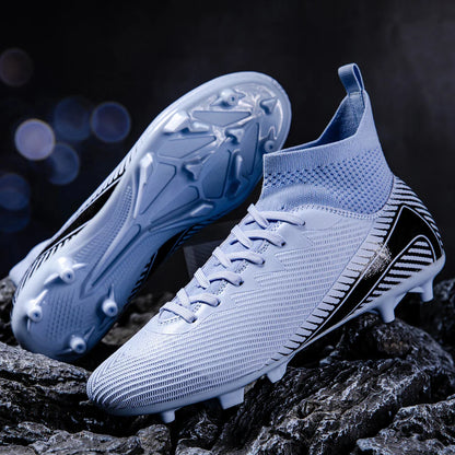 AG/FG Football Boots Unisex Kids Youth PU+Fabric Upper TPU Sole Anti-Slip Durable Outdoor Sports Pitch Training Shoes