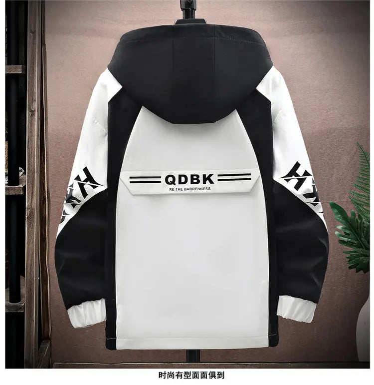 Spring Autumn Casual Men Sets Jacket + Pants Two Pieces Fashion Korean Trend Hooded Baseball Uniform Suit Man Outfit