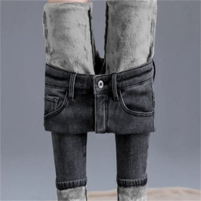 Women Velvet Ankle Length Casual Thick Pencil Pants
