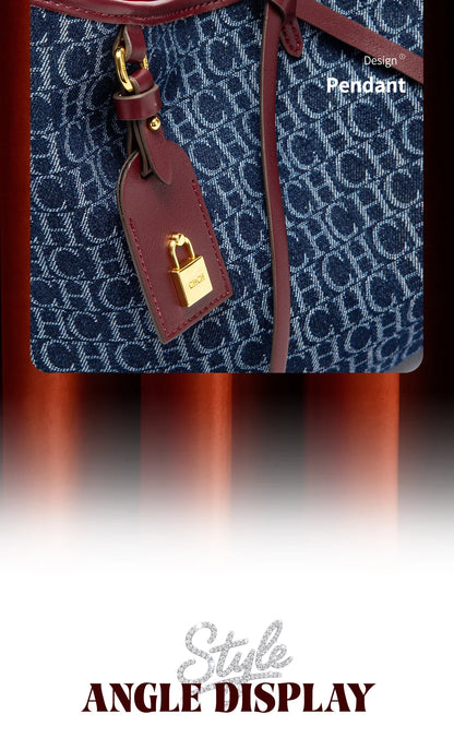 Women's Tote Bag 2025 New Wine Red Mother and Child Bag Leisure Vacation Handbag