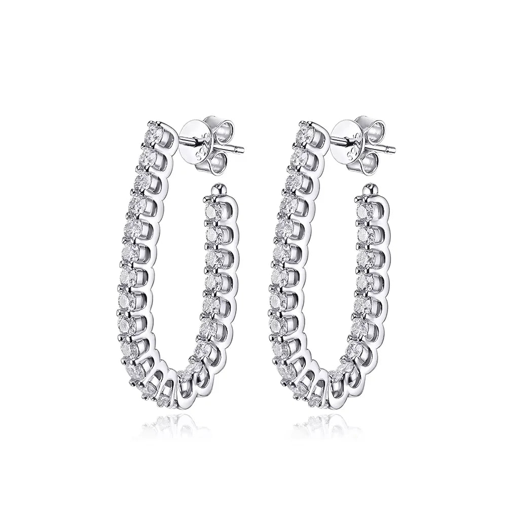 All Moissanite Earrings for Women Wedding Party Luxury Earring Jewelry s925 Sterling Sliver Plated 18k Gold Ear Stud