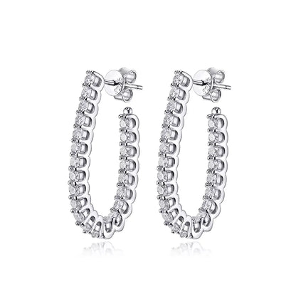 All Moissanite Earrings for Women Wedding Party Luxury Earring Jewelry s925 Sterling Sliver Plated 18k Gold Ear Stud