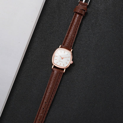 Fashion Small Dial Women Quartz Watch Ladies Simple Leather Band Wristwatches（Without Box）