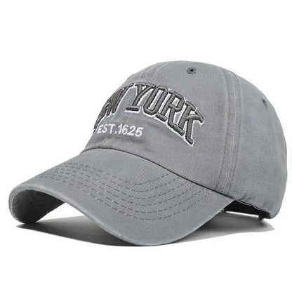 Fashion NEW YORK Embroidery Baseball Caps Outdoor Casual Adult Sun Hats Hip Hop Hat Sports Golf Caps Water Wash Snapback Hats