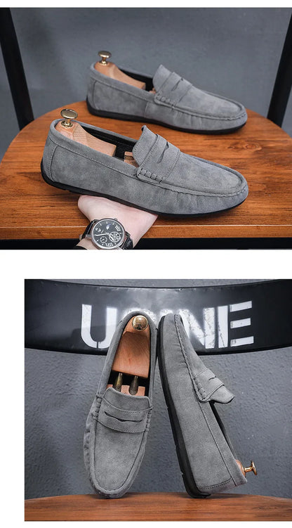 Brand Spring Summer Hot Sell Moccasins Men Loafers High Quality Genuine Leather Shoes Men Flats Lightweight Driving Shoes 2023