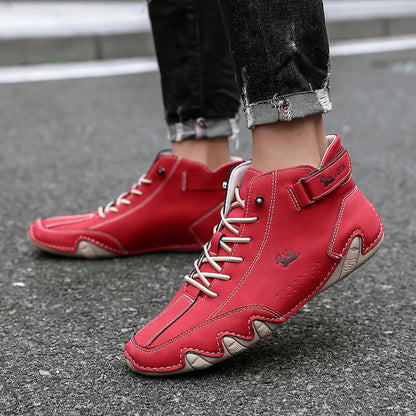 Leather Casual Shoes Sneakers for Men Fashion Outdoor Walking Loafers Shoes Comfortable Footwear Luxury Man Boots 2024 New In