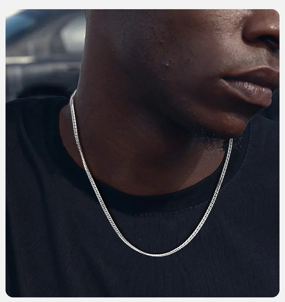 3/5/7/9mm Thick Cuban Chain Necklaces for Men Women,Simple Miami Curb Links Collar,Waterproof Stainless Steel Unisex Chain