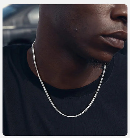 3/5/7/9mm Thick Cuban Chain Necklaces for Men Women,Simple Miami Curb Links Collar,Waterproof Stainless Steel Unisex Chain