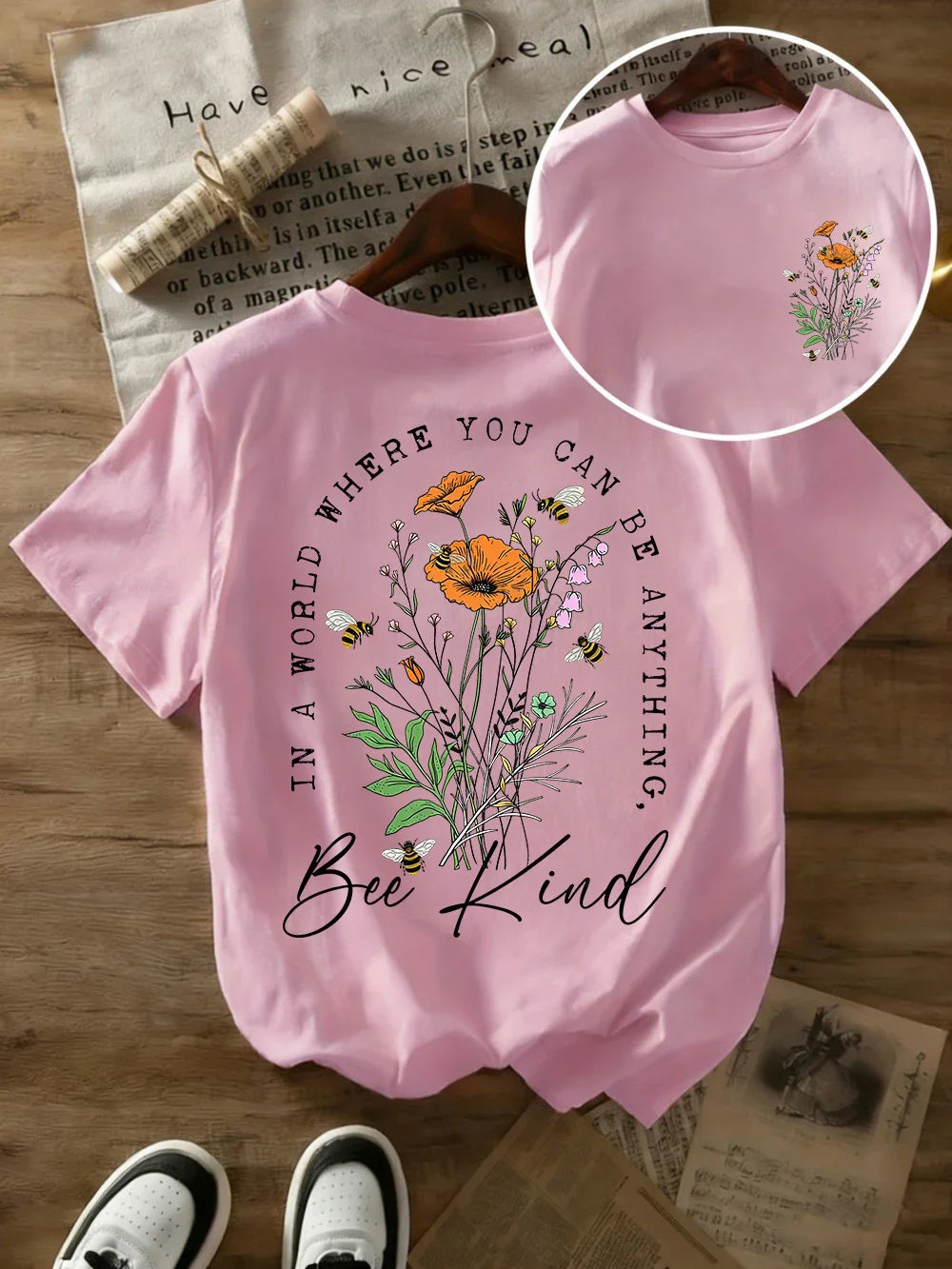 Summer Beautiful Flowers Prints T-Shirts Womens Cotton Oversized T Shirts Basic O-Neck Short Sleeve Tops Casual Woman Clothes