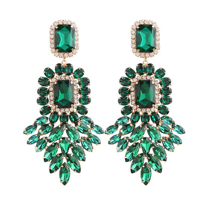 New Crystal Dangle Earrings For Women Rhinestone Earrings Weddings Ladies Party Fashion Jewelry Accessories Wholesale Gifts