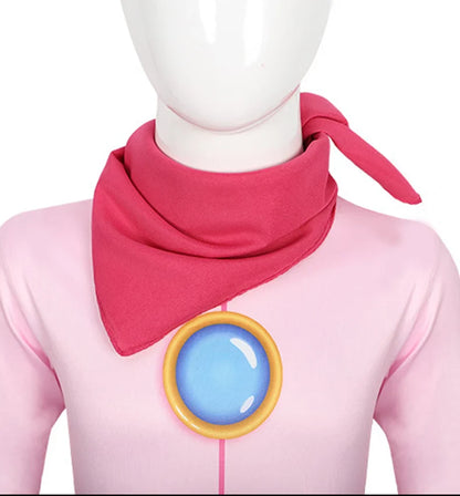 Princess Peach Costume Cosplay Jumpsuits For Girls Birthday Party Easter Carnival Performance Rompers Disguise Pink Clothing
