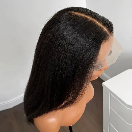 13x4 Straight Lace Front Wigs Human Hair For Women Yaki Straight Lace Front Wig Remy Hair Brazilian Virgin Human Hair Wigs