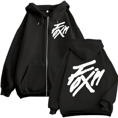 Merch Zipper Hoodie Men Women High Quality Fashion Zip Up Jacket Coat Autumn Winter Casual Loose Sweatshirts