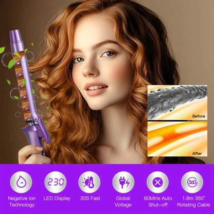US Hair Curler Large Volume Does Not Hurt The Hair Perm Negative Ion 25mm Bangs Lasting Syling Electric Curling Iron